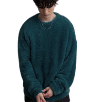 Japanese direct mail smooth fleece knitted loose pullover MONO-MART sweater sweater