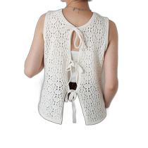 Japanese direct mail COLLAGE GALLARDAGALANTE womens hollow pattern two-wear knitted vest CLZ