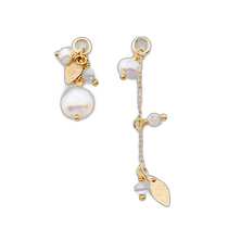 Japanese direct mail agete (Akado) agete womens K10 freshwater pearl earrings pendant elegant and fashionable