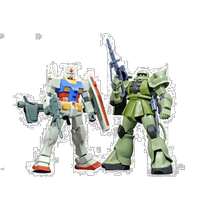 (Japan Direct Post) Bandai Wandai Handsled HGUC RX-78-2 MS-06 до Zach BAN164