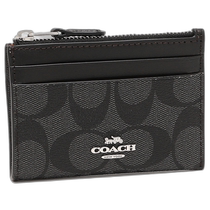 Japon Direct Mail Coach Vente Directe Pass Sac Porte-Monnaie Porte-Monnaie Signature Noir Gris Femme COACH 8