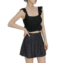 Japanese direct mail TeddyShop womens retro dotted pattern tank top bikini skirt three-piece suit h