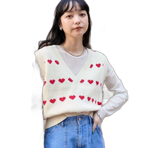 Japanese direct mail line knitted vest FREAKS STORE