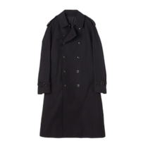 Japan direct mail TOMORROWLAND mens wool and cotton blended long windbreaker 61093509001