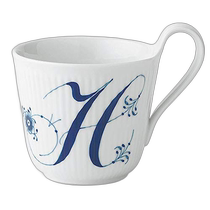 Japan Direct Mail (Japan Direct Mail) Royal Blue Pattern High Handle Mug 1017155 White 330m