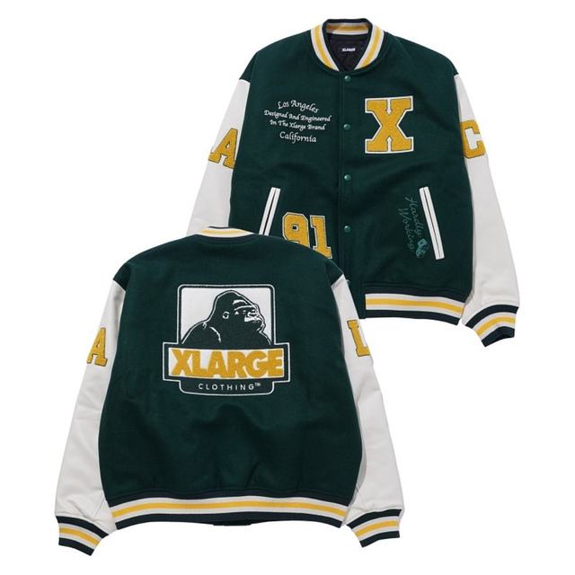 Japan Direct Mail XLARGE Unisex OGLOGOVARSITY Jacket Advanced Embroidery Pattern Mix