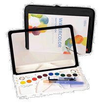 Japan direct mail Holbein watercolor sketching tool Doublet A4 starter kit 135111 brush