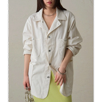 Japanese direct mail Loungedress womens retro style cotton denim jacket LDZ5041103A0002