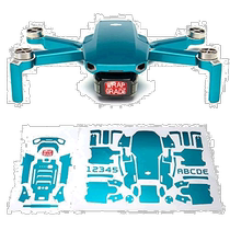 (Direct Mail from Japan) WRAPGRADE DJI Mini 2 Drone Cool Stickers Caribbean Blue Body