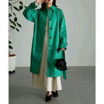 (Direct Mail from Japan) Ranan Womens Windbreaker Green Vertical Fold Collar Loose Comfortable Casual Sports Versatile Jacket