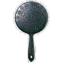 (Direct mail from Japan) Yamamura Electroplated Hand Mirror Black Retro Handheld Pattern Portable Y-13
