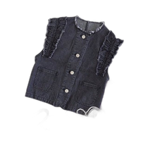 Japan direct mail (children) (website only) ruffled denim vest CIAOPANIC TYPY