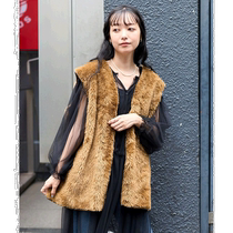 Japan Direct Mail FREAKS STORE Ladies Retro Wind Imitation Fur Horse Chia 2023 Autumn Winter New Advanced