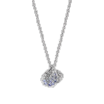 Japanese errand MIKIMOTO Mikimoto pendant sapphire diamond