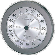 (Direct Mail from Japan) EMPEX Class EX Temperature and Humidity Meter Analog EX-2737 Metal Gray