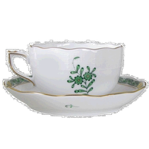 Japanese direct mail Helene tea cup and saucer Aponi Western tableware 200ml hand-painted 724000 AV 724