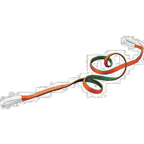 (Direct mail from Japan) Trusco Zhongshan JIS3 safety sling 25mmX2 5m G25-25