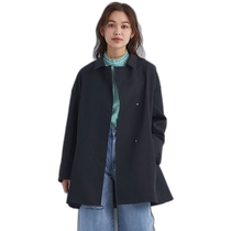 Japan Direct Postgreen label Relaxiing lady A-type upright collar windcoat water treatment 36251