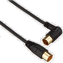 (Direct mail from Japan) Yilike screw type 2 5C cable F-type port L-shaped socket 7m black AV-ATLS