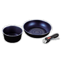 (Direct mail from Japan) Pans with detachable handles 3 pieces IH suitable blue diamond coating pan 1 pan 1 pan 1 piece