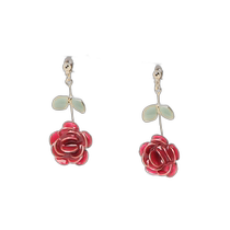 Japanese direct mail Three Four Time three-dimensional rose-shaped earrings for women exquisite cute and fashionable style