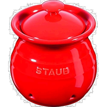 (Japanese direct mail) Staub enamel garlic preserves ceramic jars red Garlic Keeper 40511
