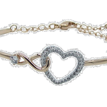 Japan direct mail Swarovski InfinityINFINITYHEART handmade gold 5518869