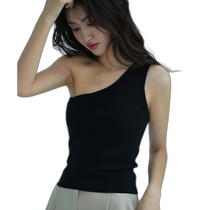 Japan direct mail SAISON DE PAPILLON womens one-shoulder knitted vest spring and summer popular stretch