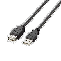 (日本直邮)宜丽客ELECOM USB2.0数据线TypeA A 1m 黑色