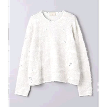 Direct mail from Japan UNITED ARROWS Womens brushed cut jacquard sweater with interlaced depth and shadow