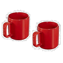 (Direct mail from Japan) Staub enamel ceramic mug 2-piece set 40511-114 red 62-6351