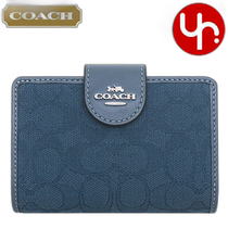 Japan Direct Mail Coach Wallet Bifold Wallet FCU402 CU402 Denim x Dark Denim