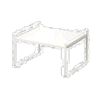 Yamazaki Support de rangement pour machine à pain industrielle Blanc environ W41XD33 5XH22 5 cm