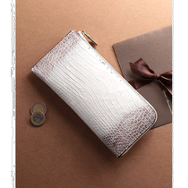 Japanese direct mail sankyo shokai Himalayan crocodile leather long wallet high-end leather design gold