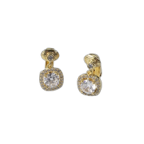 Japan direct mail Fleur earrings brass CZ EG PFLE-201 gold