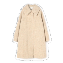 Japan Direct Mail BALLSEY Womens Wool Alpaca Blended Stand Collar Cocoon Coat Lightweight Warm and Comfortable