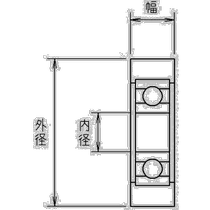 Japon Courrier direct TRUSCO résine portant E série trou dessieu plat de diamètre extérieur 25 mmTEFH2506