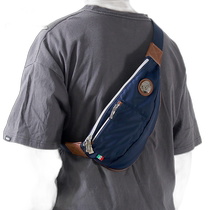 Japan direct mail Orobianco mens Goccia nylon leather waist bag GOCCIA-BL chest bag