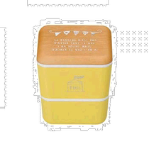 (Direct mail from Japan) Showa Masahiro bento box PARIS square nest lunch garland kapok x yellow 45-75751-