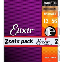 (publipostage japonais) Elixir cordes de guitare chaînes de guitare NANOWEB 013-056 16102 Phosphore Cuivre Routine 2