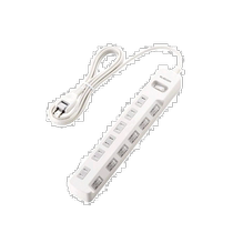 (Direct mail from Japan) ELECOM lightning protection and dustproof patch panel with main switch separate switch 6 holes 2 5 meters