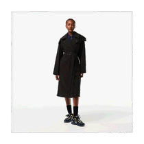 Day Tide Run Leg LACOSTE French crocodile waterproof medium length with cap windcoat black 40 73797567