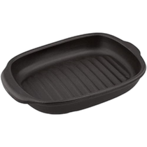 Japan Direct Mail (Japan Direct Mail) Ishigaki Grill Plate Heat-resistant Pottery Width 23 8cm × Depth 17cm 4