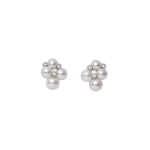 MIKIMOTO MIKIMOTO Womens Akoya Pearl Earrings Pearl White 1 4cm PE-156