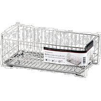 (Direct Mail from Japan) Pearl Metal Cutlery Drain Basket Stainless Steel Silver with Water Collection Tray