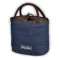(Direct mail from Japan) PEARL METAL Drawstring Lunch Bag Denim Width 30 Depth 14 Height 20 cm