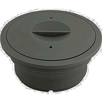 (Direct mail from Japan) Heping FREIZ microwave oven special silicone steamer round black heat resistant 200 degrees attached