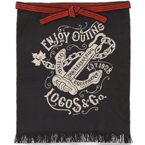 Japan Direct Mail LOGOS Outdoor Activities Sailing Apron Retro Black 81090821 For Outdoor Kitchen