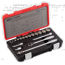 (Direct mail from Japan) TONE socket wrench set drive 9 5mm (3 8 inches) red 18 pcs