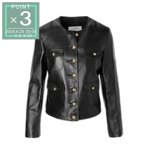 Japan direct mail CELINE leather jacket black ladies 2f437 305q 38no VESTE cardigan 4